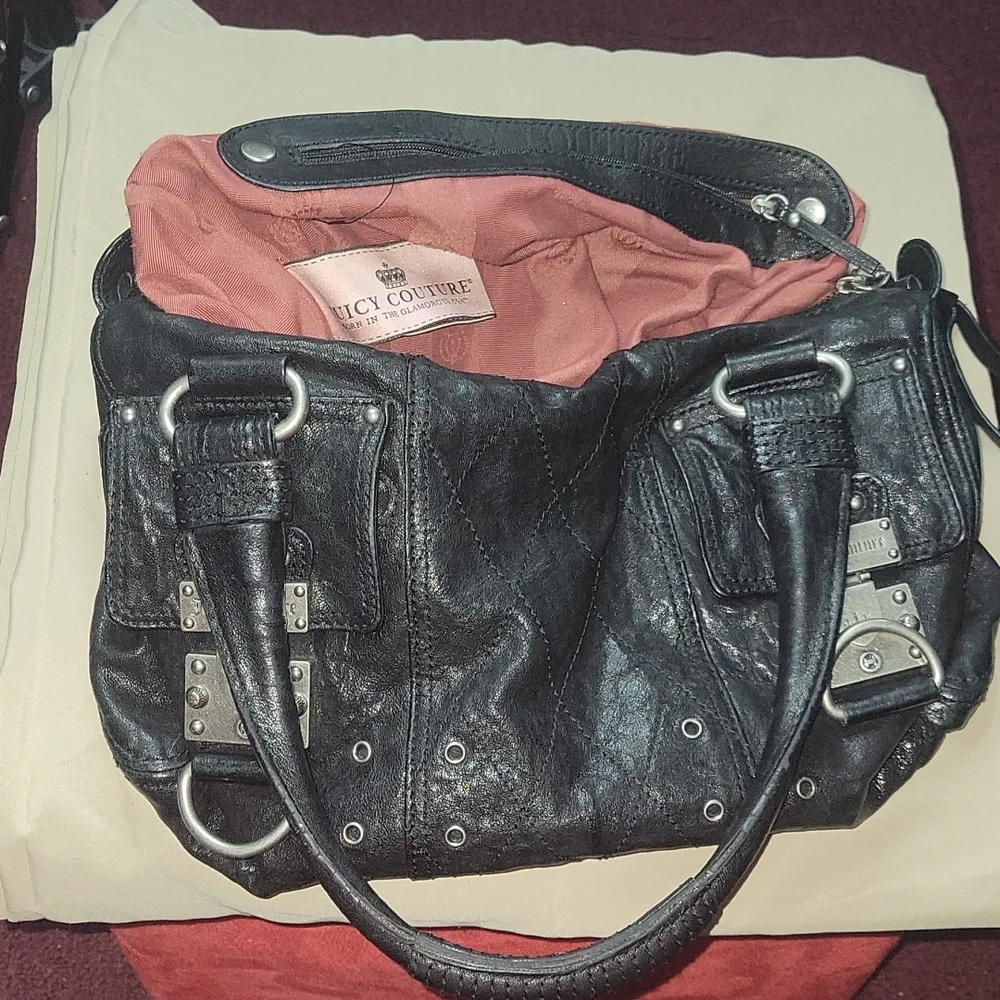 Juicy Couture Black and Pink Handbag
